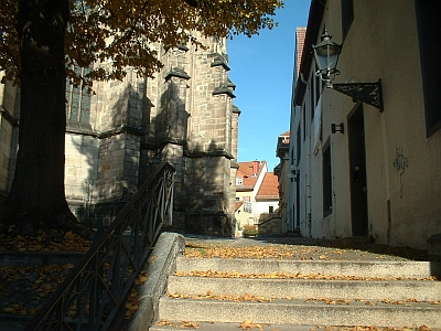 Altenburg, Treppe an der Bartholom&auml;uskirche