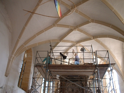 Restaurierung des Altars in der Wallfahrtskirche Burkhardswalde