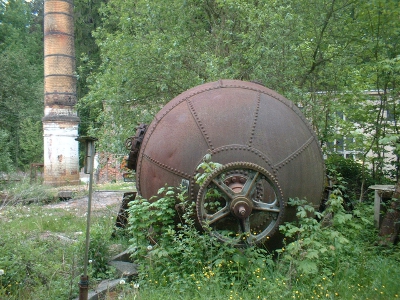 Kessel von der ehemaligen Stolpener Stadtm&uuml;hle - Jockelm&uuml;hle - Pappenfabrik